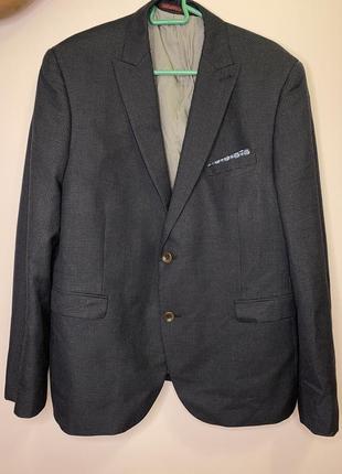 Мужской пиджак slim fit. размер-46r/117 см очень качественный и стильный10 фото