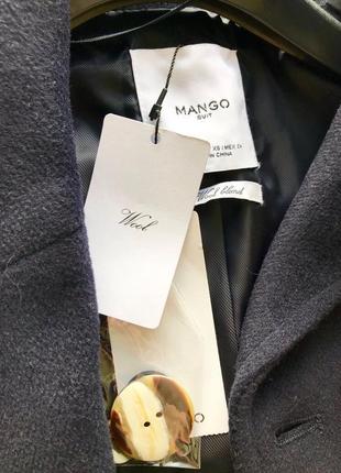 Вовняне пальто на гудзиках mango / s10 фото