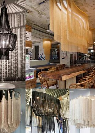 Абажур макраме, світильник, лампа, торшер8 фото