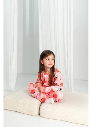 Дитяча тепла піжама для дівчинки  піжамка утеплена на дівчинку2 фото