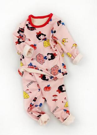 Детская теплая пижама для девочки пижамка утеплена на девочку