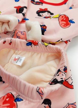 Дитяча тепла піжама для дівчинки  піжамка утеплена на дівчинку7 фото