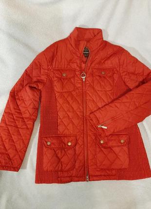 Оригінальна жіноча куртка barbour теракотового кольору розмір uk143 фото