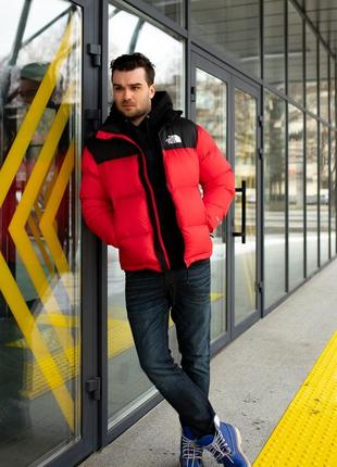 Розпродаж! зимовий пуховик the north face 700 1996 retro nuptse jacket black red7 фото