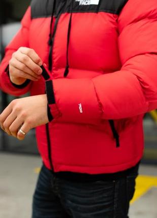 Розпродаж! зимовий пуховик the north face 700 1996 retro nuptse jacket black red5 фото