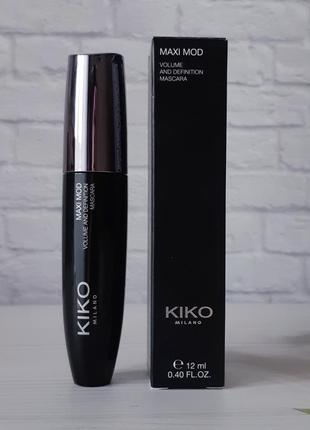 Maxi mod volume & definition mascara! черная тушь kiko milano!