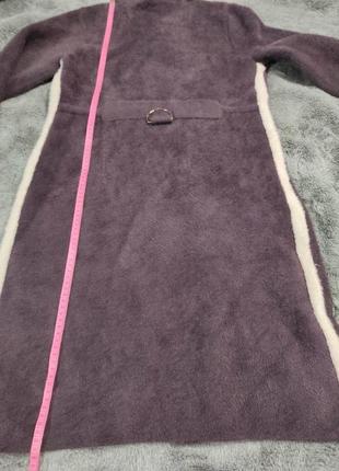 Пальто кардиган альпака с капюшоном8 фото