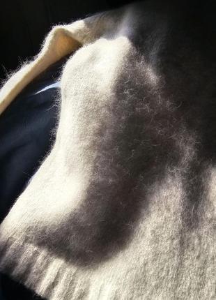 Ангоровый джемпер топ молочный белый шерстяной свитер кофта1 фото