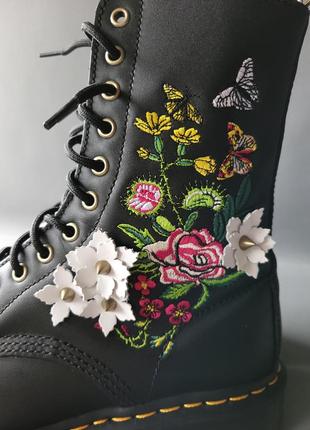 Dr. martens 1490 bloom кожаные ботинки5 фото