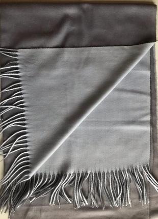 Кашеміровий шарф cashmere / сірий, світло-сірий3 фото
