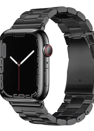 Нержавеющая сталь для apple watch 42 / 44 / 45 / 49 мм. универсальный размер, цвет черный, ремешок