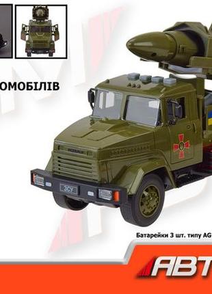 Игрушечный военный грузовой автомобиль краз с большой ракетой, автомобильная большая ракетная установка краз4 фото