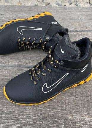 Мужские кожаные зимние кроссовки nike 7