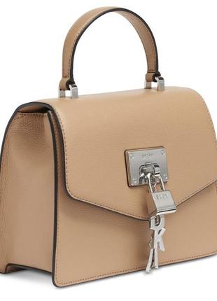 Красивая сумочка dkny elissa top handle leather satchel, оригинал из сша2 фото