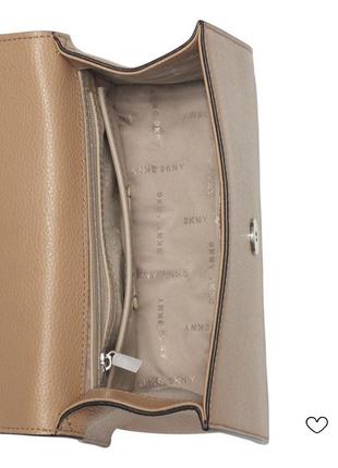 Красивая сумочка dkny elissa top handle leather satchel, оригинал из сша4 фото