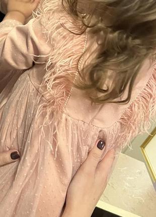 Святкова сукня плаття на рік/на два роки персикове рожеве4 фото