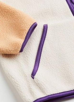 Стильна брендова тепла кофта з шерпи для дівчинки h&m (сша)
