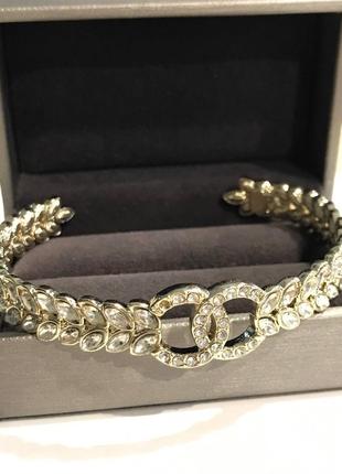 Брендовий браслет у позолоті chanel