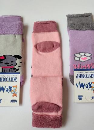 Шкарпетки теплі дитячі термо носки теплі носки для дівчат2 фото