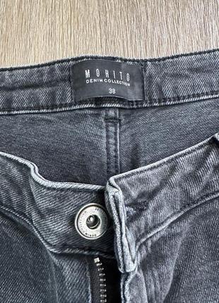 Темно-серые джинсы мом2 фото