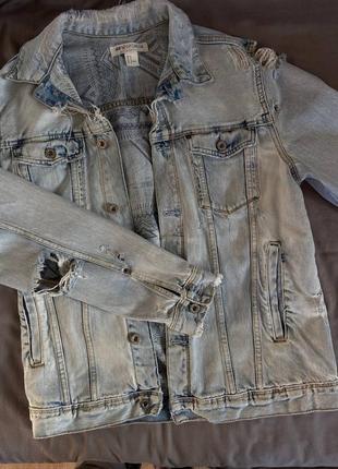Джинсова куртка h&m -relaxed x coachella лімітована серія7 фото