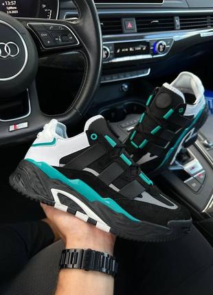 Чоловічі кросівки adidas niteball hd black green3 фото