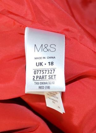 Брендовый яркий красный плащ тренч с поясом marks&spencer большой размер этикетка5 фото