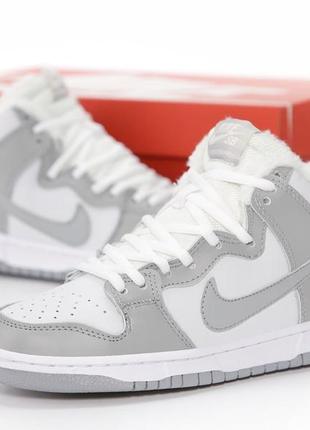 Мужские кроссовки с мехом nike  sb dunk mid  winter   #найк