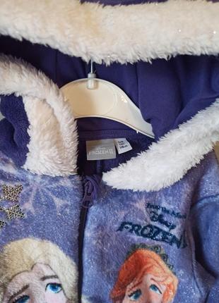 Теплий махровий кігурумі піжама комбінезон анна ельза крижане серце фрозен 5-6 років2 фото