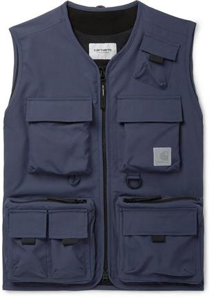 Жилет carhartt wip elmwood vest navy2 фото