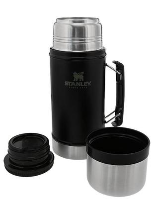 Термос харчовий stanley classic legendary food jar 0.94 matte black3 фото