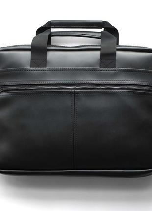 Стильная деловая сумка для ноутбука и документо портфель capitalist черная  из эко-кожи качественная4 фото