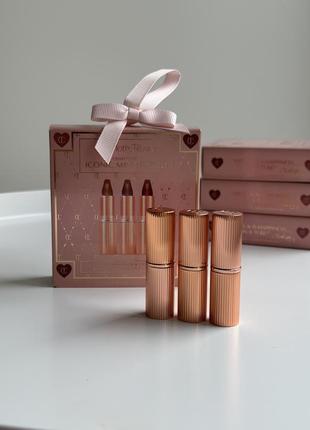 Набір помад від charlotte tilbury iconic mini lip trio