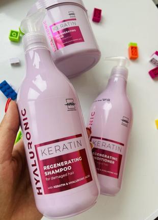 Набір для відновлення волосся кератин unic