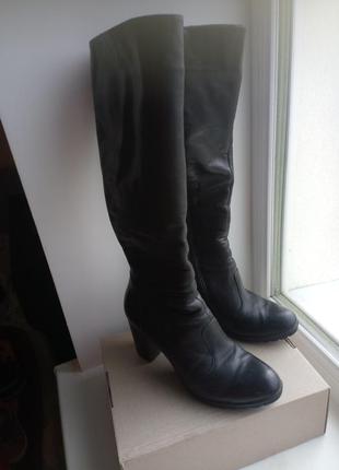 Сапоги высокие, кожаные