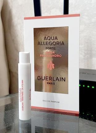Guerlain aqua allegoria forte rosa palissandro💥оригинал миниатюра пробник mini spray 1 мл книжка3 фото
