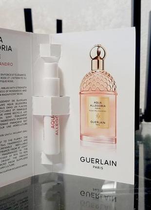 Guerlain aqua allegoria forte rosa palissandro💥оригинал миниатюра пробник mini spray 1 мл книжка4 фото