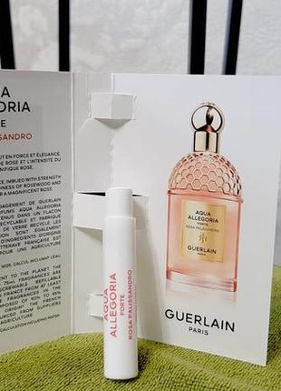 Guerlain aqua allegoria forte rosa palissandro💥оригинал миниатюра пробник mini spray 1 мл книжка5 фото