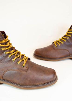 Timberland мужские высокие кожаные ботинки оригинал! р. 42 27 см4 фото