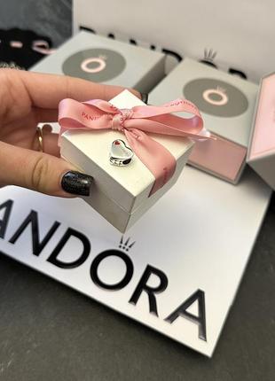 Срібний шарм s925 на браслет pandora серце, серце, прапор україни