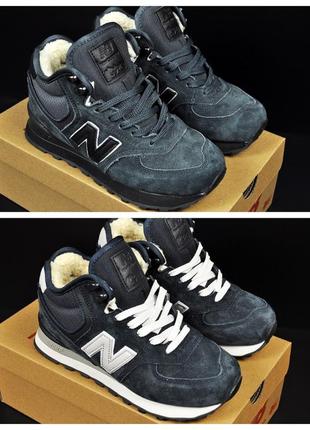 Подростковые зимние кроссовки new balance 574 high унисекс