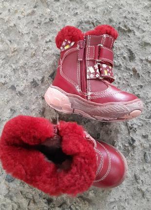 Ботинки зимние для девочки3 фото