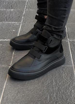 Зимние мужские ботинки black (мех) 40-41-42-43-44-45