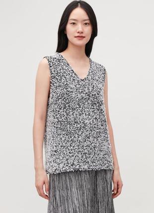 Топ cos sleeveless reverse-knit top