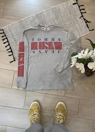 Лонгслив tommy hilfiger jeans из свежих коллекций