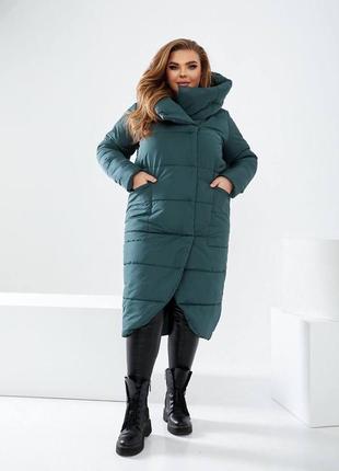 Жіноча зимова довга куртка,пуховик,пальто,женская зимняя длинная куртка,балонова куртка,стьобана куртка1 фото
