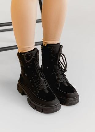 Черные зимние ботинки – воплощение элегантности и защиты в холодный сезон 🌟3 фото