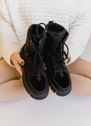 Черные зимние ботинки – воплощение элегантности и защиты в холодный сезон 🌟2 фото
