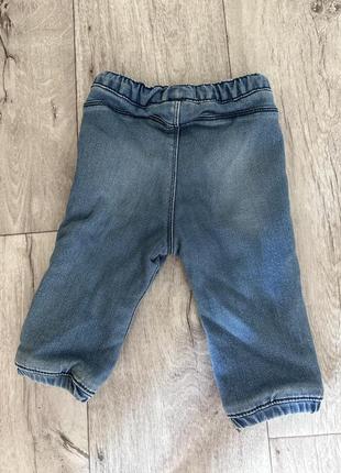 Фирменные брюки 74 размер джинсы джоггеры мальчику утеплены флисом на флисе sinsay2 фото