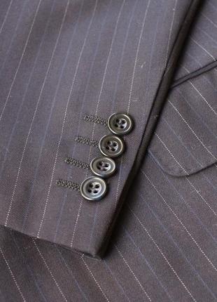 Брендовий піджак блейзер в смужку 100% вовна люкс якість від m&s2 фото